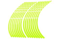 SEFIS Reflexné delené prúžky na kolesa motocykla fosforově zelená