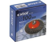 Extol Craft Kefa rotačná (17006) Kartáč miskový M14 vlnitý, oceľový drôt 0,3mm, Ø100mm