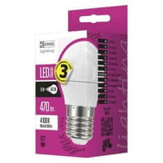 EMOS LED žiarovka ZQ1121 LED žárovka Classic Mini Globe 6W E27 neutrální bílá