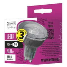 EMOS LED žiarovka ZQ8334 LED žárovka Classic MR16 4,2W GU10 neutrální bílá