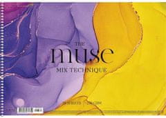 SHKOLYARYK Skicák, náčrtník "Mix Technique Muse", A4, 20 listov, 240 g, PB-SC-020-314