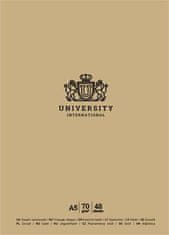 SHKOLYARYK Zošit "University International", mix motívov, štvorčekový, A5, 48 listov, A5-048-5210K