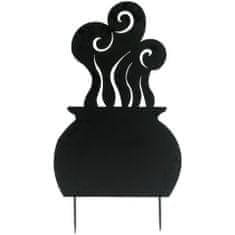 Europalms Kovová silueta čarodejníckeho kotla, čierna, 100 cm