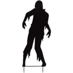 Europalms Kovová silueta zombie muža, čierna, 135 cm