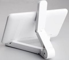 Atmoog ST-WH01 - polohovateľný stojan na čítačku / tabliet / telefón - biely, s polstrovaním