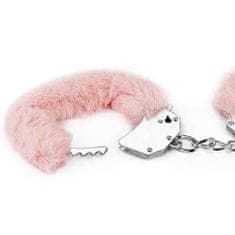 Lovetoy Sexy ružová putá s plyšom Lovetoy Fetish Fluffy Handcuffs