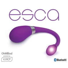 OhMiBod OhMiBod Esca2 Powered by KIIROO, fialové mobilom ovládané vibračné vajíčko s Bluetooth