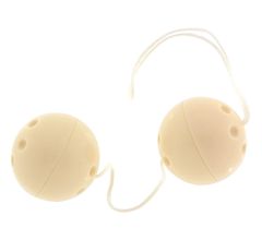 Seven Creations Vibratone Balls, biele venušine guličky s vibračným jadrom 3,5 cm
