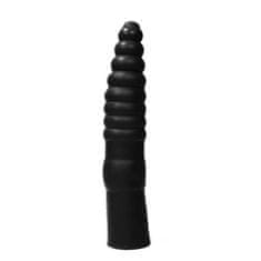 All Black All Black Dildo 34 cm, masívne rebrovaný kolík s priemerom 6,5 cm