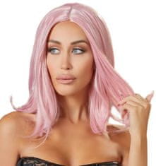 Cottelli Collection Cottelli Wig Bob Pink, ružová parochňa s rovnými vlasmi 30 cm