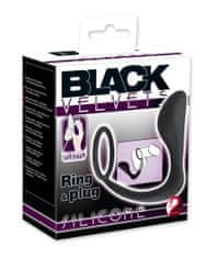 Black Velvets Análny kolík 2v1 pre mužov Black Velvets Ring and Plug