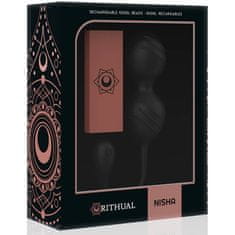 Ritual Vibračné guličky Rithual Nisha Black 33mm 75g nabíjacie