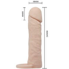 PRETTY LOVE Realistický návlek Pretty Love Penis Sleeve Medium 16cm