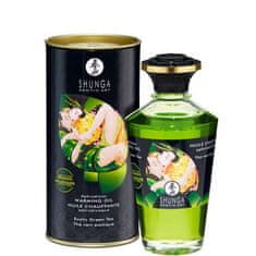 Shunga Erotický hrejivý olej Shunga Aphrodisiac Warming Oil Green Tea 100 ml