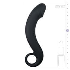 Easytoys EasyToys Silicone Curved Dong (17,5 cm) čierne prehnuté dildo