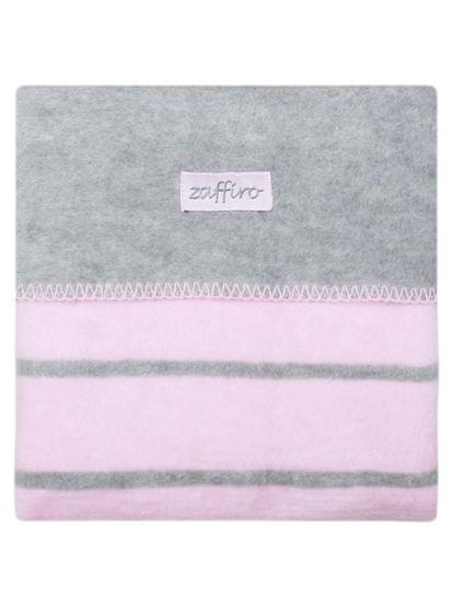 Womar Detská bavlnená deka 75x100 šedo-ružová