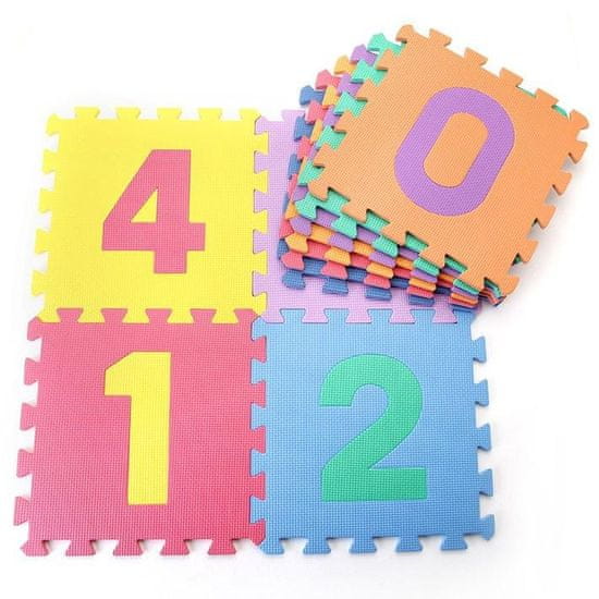 SEDCO Detská hracia podložka s číslami Sedco 30x30x1,0 cm - 10ks