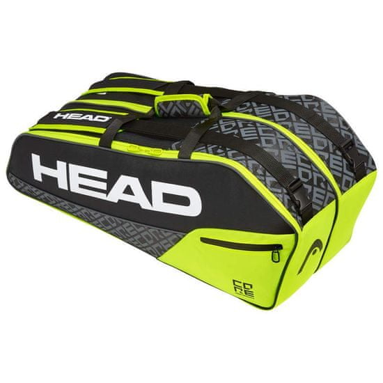 Head Tenis taška na rakety HEAD Core 6R Combi Black / Neon Yellow