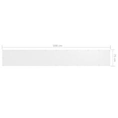 Vidaxl Balkónová markíza, biela 75x500 cm, oxfordská látka