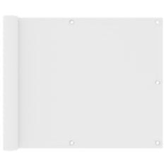 Vidaxl Balkónová markíza, biela 75x600 cm, oxfordská látka