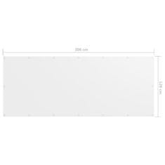 Vidaxl Balkónová markíza, biela 120x300 cm, oxfordská látka