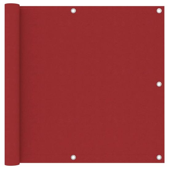 Vidaxl Balkónová markíza, červená 90x400 cm, oxfordská látka