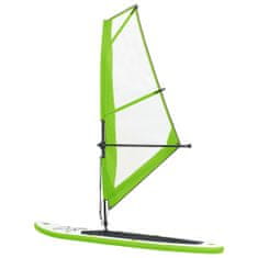 Vidaxl Nafukovací Stand up paddleboard s plachtou zeleno-biely