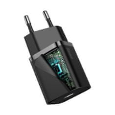 BASEUS Super Si sieťová nabíjačka USB-C 1C PD 20W, čierna