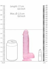 Shots Toys Shots REALROCK Realistic Dildo with Balls Pink 15 cm