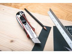 Extol Premium Nôž univerzálny olamovací, 25mm, kovový pogumovaný, autostop, CK75 brit