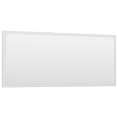 Vidaxl Kúpeľňové zrkadlo lesklé biele 90x1,5x37 cm drevotrieska