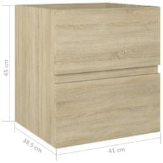 Vidaxl Umývadlová skrinka, dub sonoma, 41x38,5x45 cm, drevotrieska