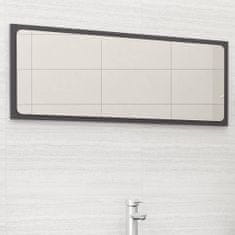 Vidaxl Kúpeľňové zrkadlo lesklé sivé 100x1,5x37 cm drevotrieska