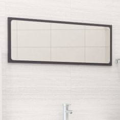 Vidaxl Kúpeľňové zrkadlo lesklé sivé 90x1,5x37 cm drevotrieska