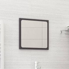 Vidaxl Kúpeľňové zrkadlo lesklé sivé 40x1,5x37 cm drevotrieska