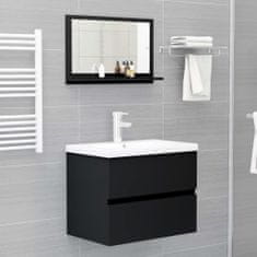 Vidaxl Kúpeľňové zrkadlo, čierne 60x10,5x37 cm, drevotrieska