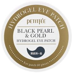 Petitfée Hydrogélová maska na očné okolie s čiernymi perlami Black Pearl & Gold (Hydrogel Eye Patch) 60 ks