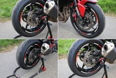 SEFIS sada farebných prúžkov EASY na kolesa Yamaha červená