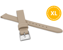 MINET XL Béžový kožený remienok z luxusnej kože TOP GRAIN - 16 - XL