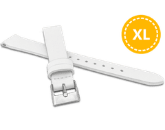 MINET XL Biely kožený remienok z luxusnej kože TOP GRAIN - 14 - XL
