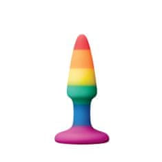 NS Novelties Dúhový análny kolíček NS Toys Colours Pride Edition Pleasure Plug Mini Rainbow 8 x 2 cm