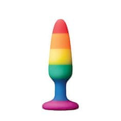NS Novelties Dúhový análny kolíček NS Toys Colours Pride Edition Pleasure Plug Small Rainbow 10 x 2,5 cm