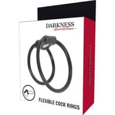 Darkness Darkness Duo Rings For Penis, dvojitý erekčný krúžok