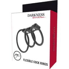 Darkness Darkness Triple Cock Ring Set, trojitý erekčný krúžok