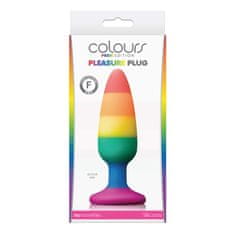 NS Novelties Dúhový análny kolíček NS Toys Colours Pride Edition Pleasure Plug Medium Rainbow 11,5 x 3 cm