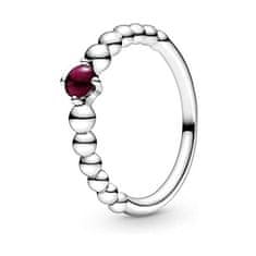 Pandora Strieborný prsteň pre ženy narodené v januári 198867C08 (Obvod 50 mm)