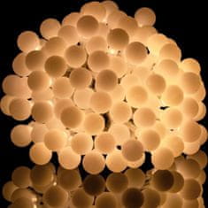 Greatstore Párty LED osvetlenie 20m - teplá biela 200 diód - BATÉRIE