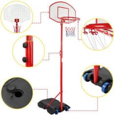 Greatstore Basketbalový kôš s kolieskami, nastaviteľný 113 - 236 cm