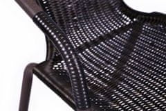 Greatstore Sada 4 kusov polyratanových záhradných stoličiek Garth – tmavo hnedá