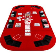 Greatstore Skladacia pokerová podložka - červená